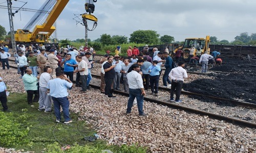 Goods train accident in Mathura,