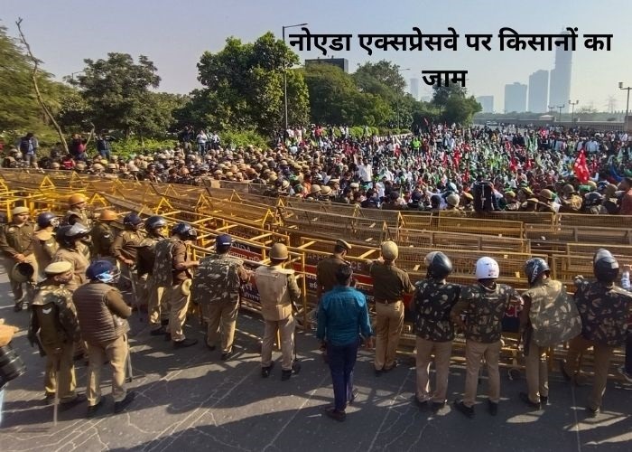 farmers protest noida