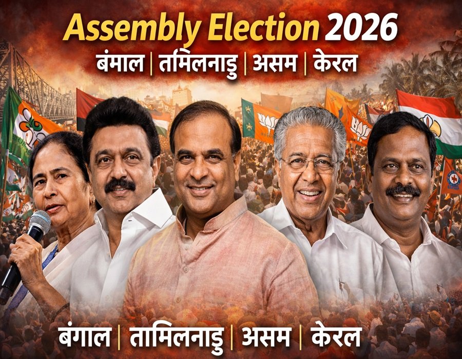 Assembly Election 2026: बंगाल में दो चरण, तमिलनाडु-असम-केरल में एक चरण ...