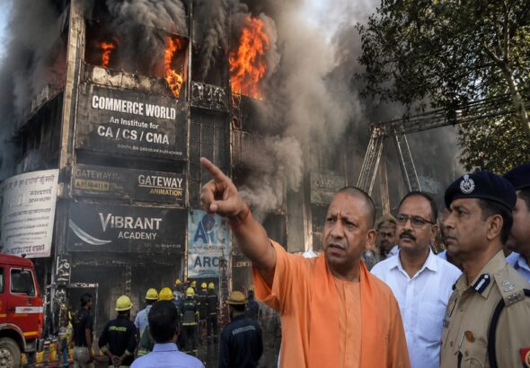 Aliganj fire incident Yogi Adityanath's 1