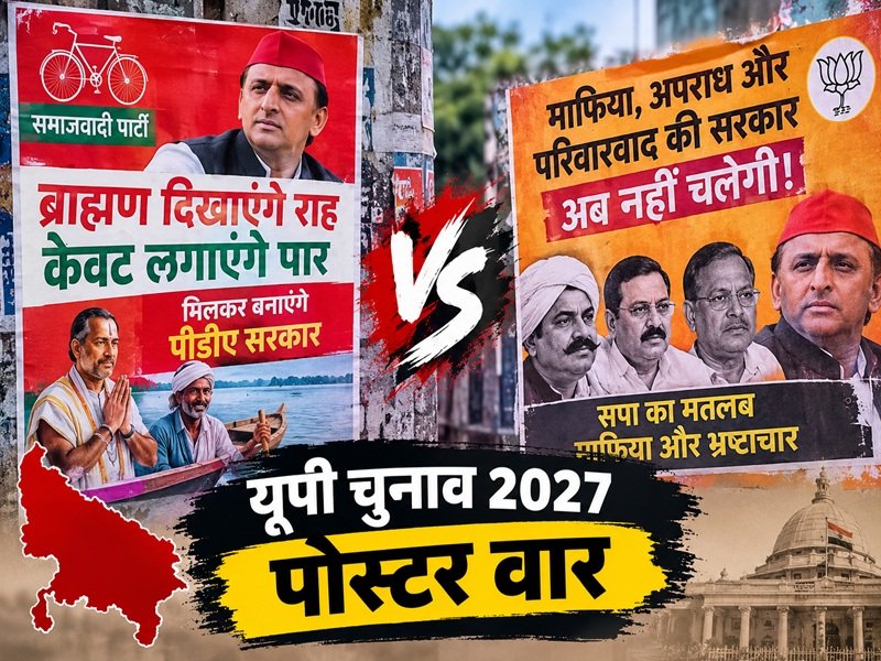 यूपी विधानसभा चुनाव 2027 पोस्टर वार 1